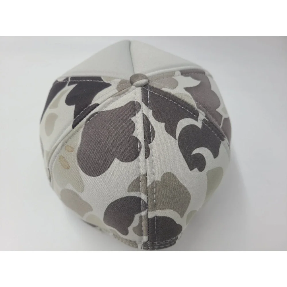 Vintage Michigan Big Game‎ Hunters Association Camo Rope Snapback Hat Cap Gray